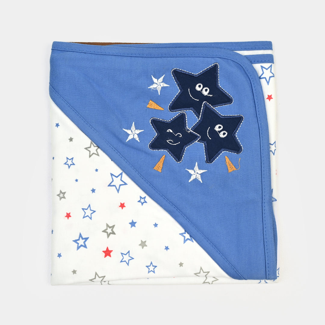 BABY WRAPPING SHEET | ROYAL BLUE STAR H053