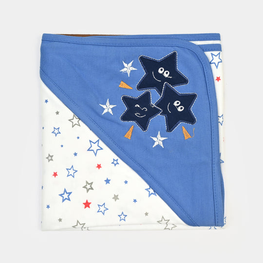 BABY WRAPPING SHEET | ROYAL BLUE STAR H053