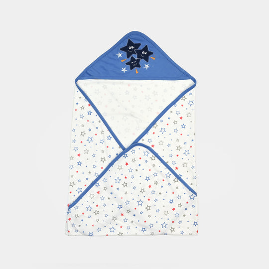 BABY WRAPPING SHEET | ROYAL BLUE STAR H053
