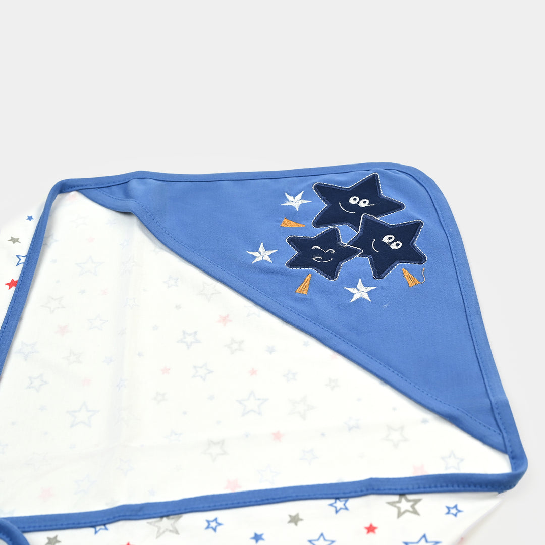 BABY WRAPPING SHEET | ROYAL BLUE STAR H053