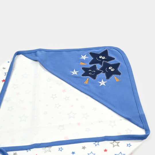 BABY WRAPPING SHEET | ROYAL BLUE STAR H053