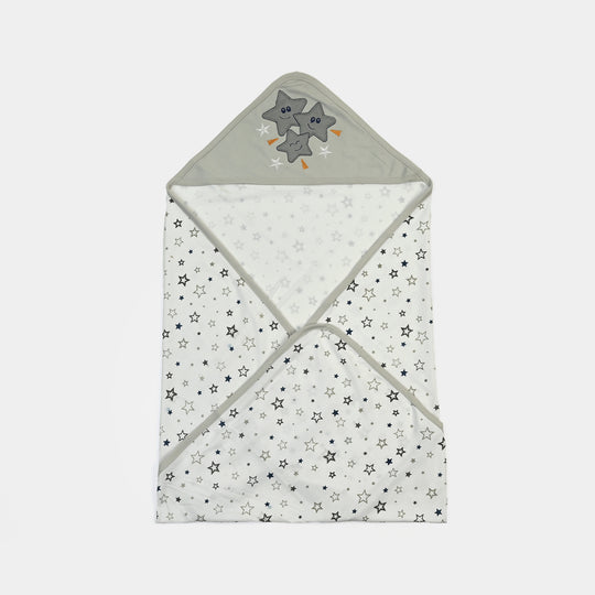 BABY WRAPPING SHEET | L.Grey STAR H053