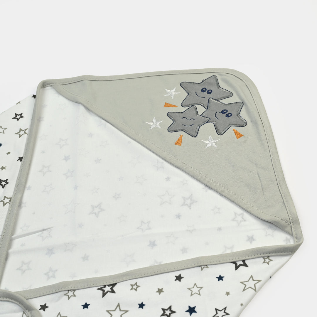 BABY WRAPPING SHEET | L.Grey STAR H053