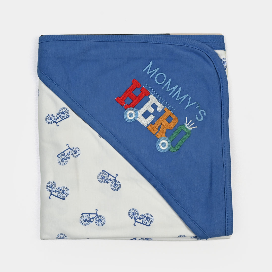 BABY WRAPPING SHEET | ROYAL BLUE CYCLE H053