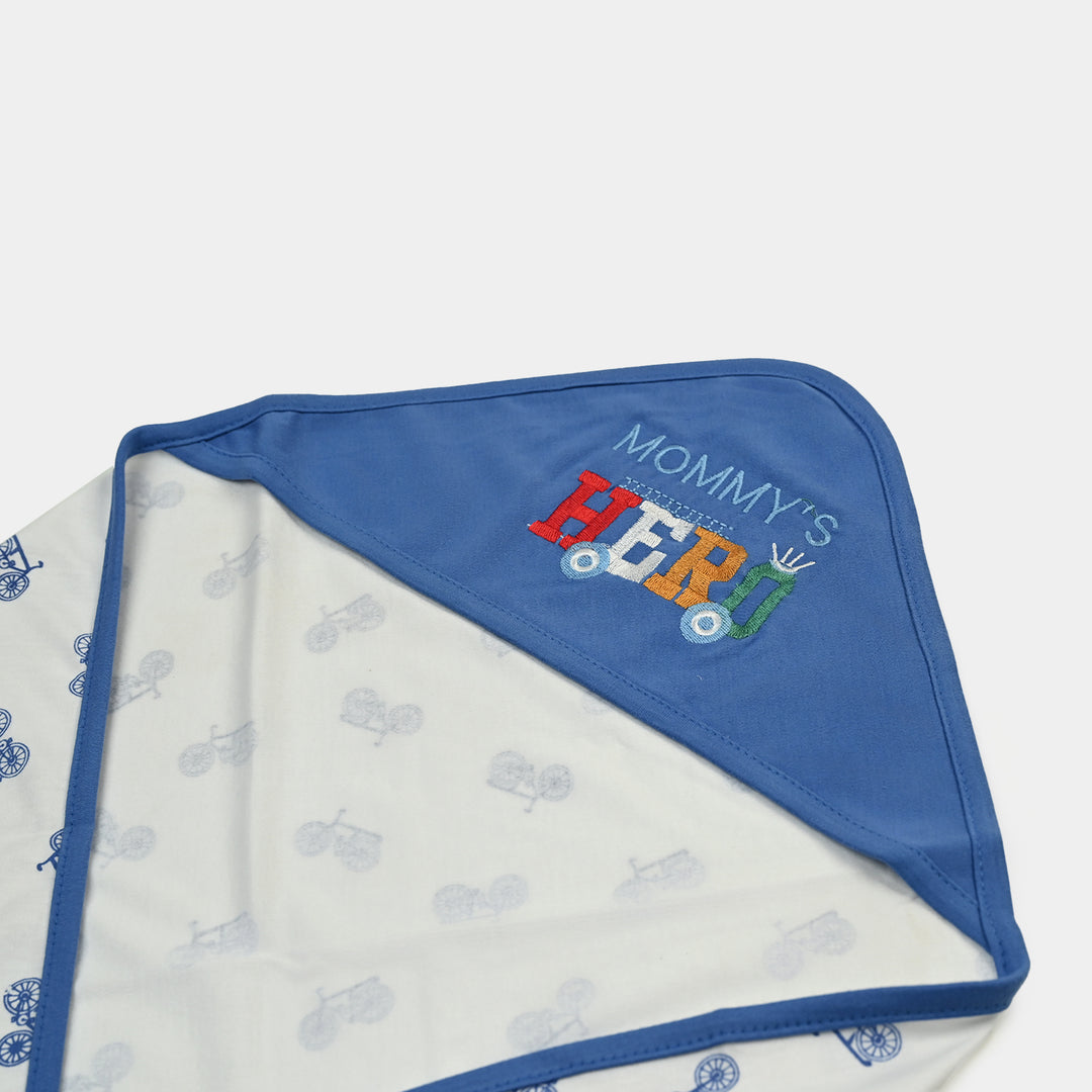 BABY WRAPPING SHEET | ROYAL BLUE CYCLE H053