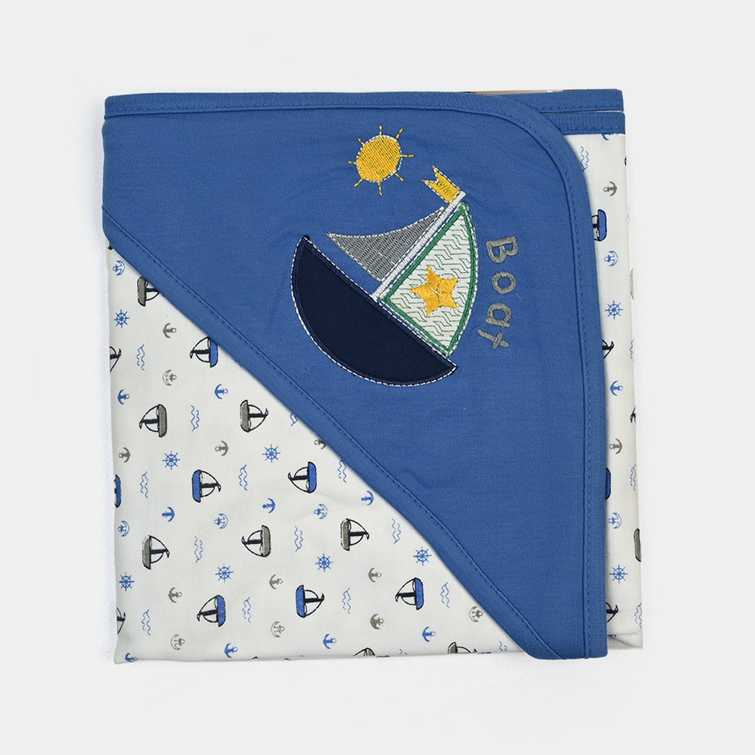 BABY WRAPPING SHEET | ROYAL BLUE SHIP H053