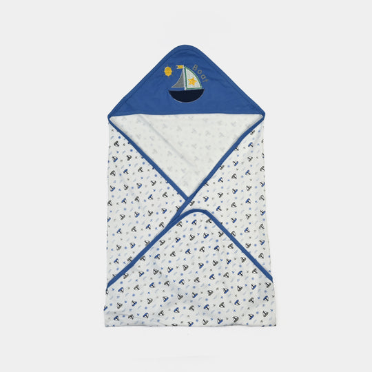 BABY WRAPPING SHEET | ROYAL BLUE SHIP H053