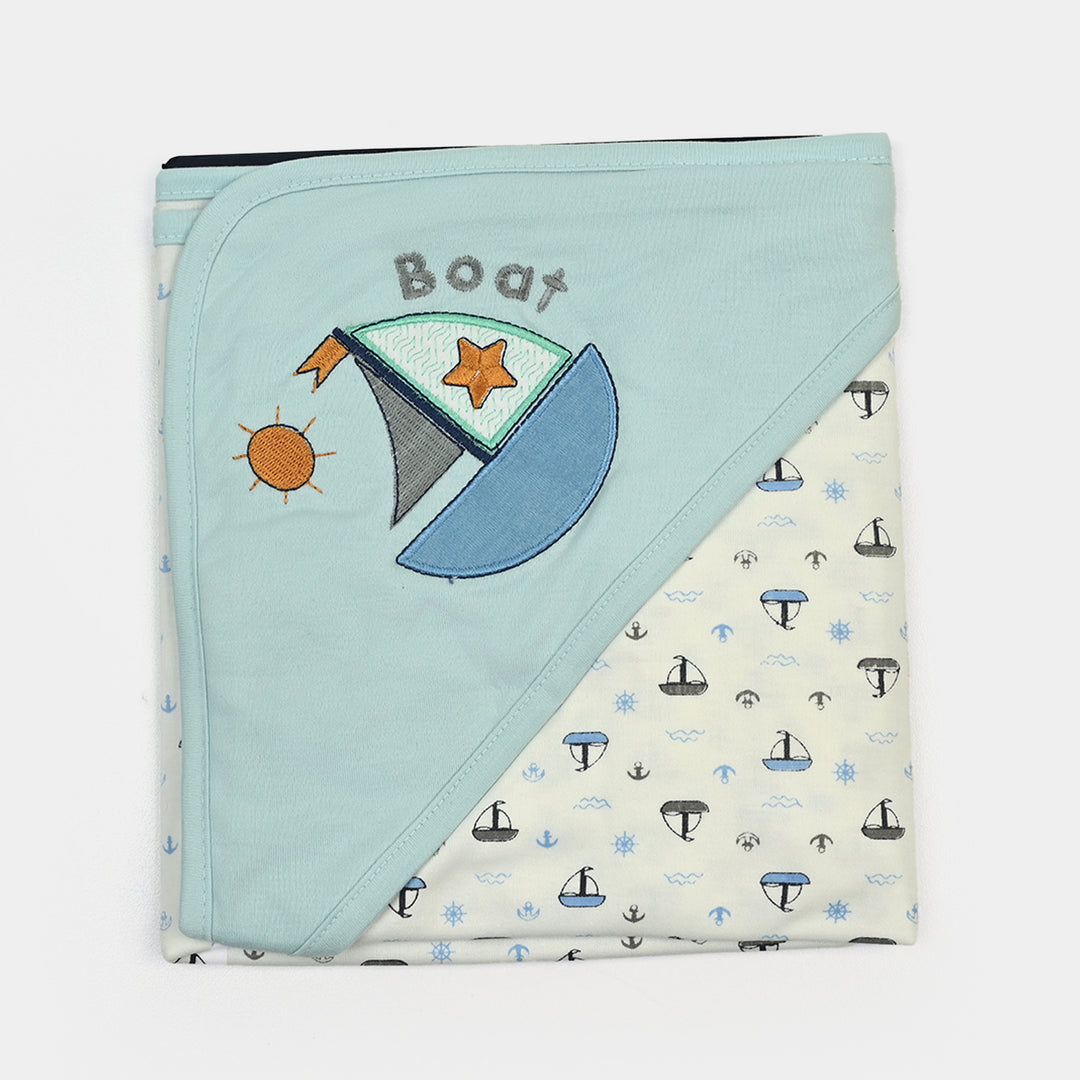 BABY WRAPPING SHEET | BLUE SHIP H053