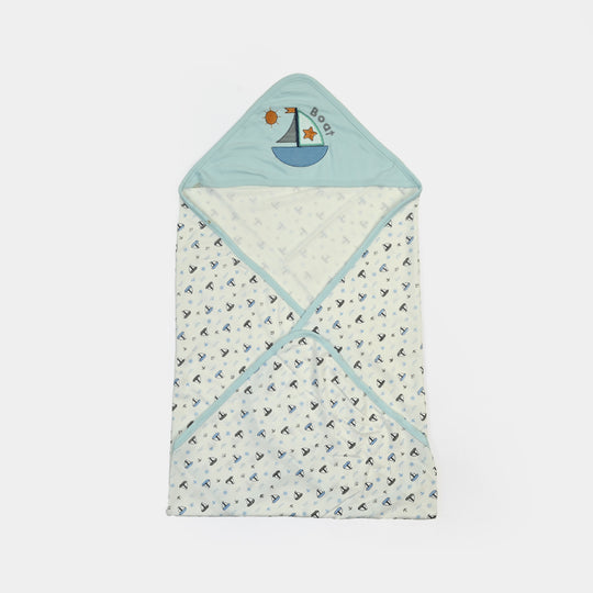 BABY WRAPPING SHEET | BLUE SHIP H053