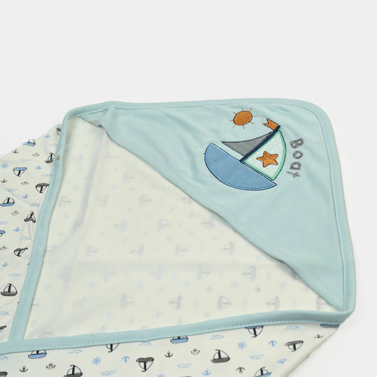 BABY WRAPPING SHEET | BLUE SHIP H053