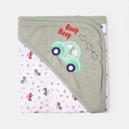 BABY WRAPPING SHEET | GREEN CAR H053