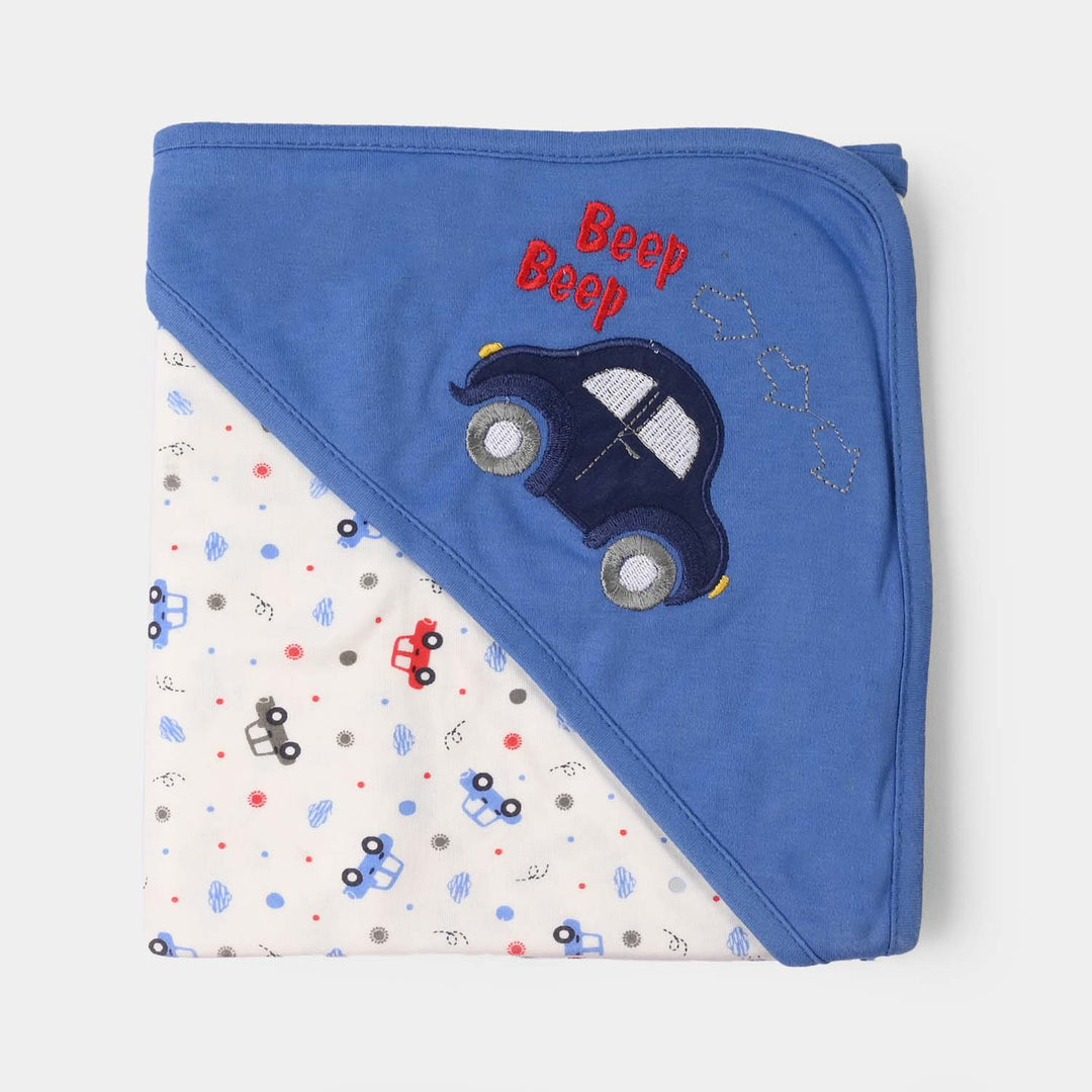 BABY WRAPPING SHEET | ROYAL BLUE CAR H053