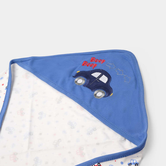 BABY WRAPPING SHEET | ROYAL BLUE CAR H053
