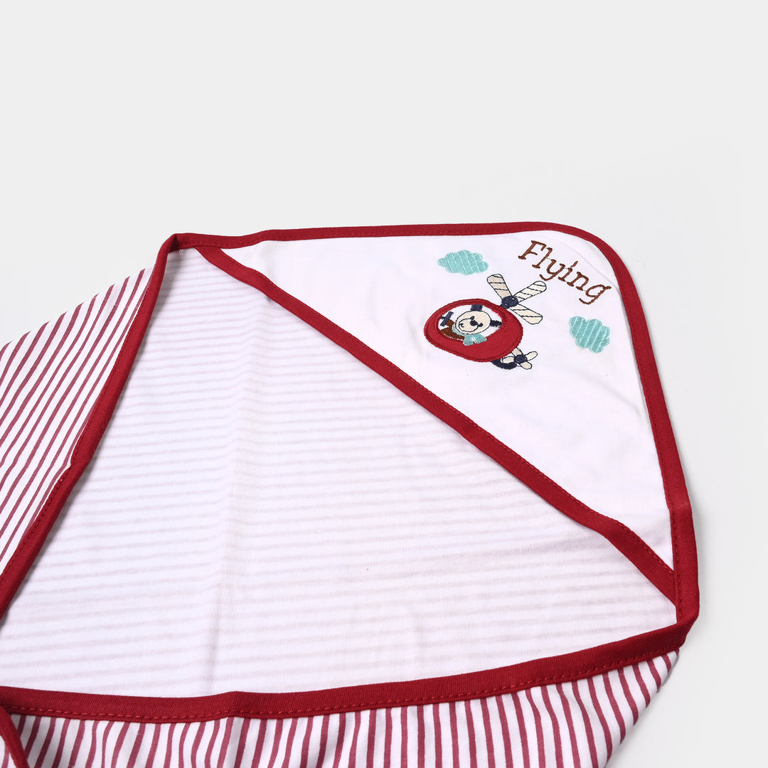 BABY WRAPPING SHEET | MAROON FLYING H053