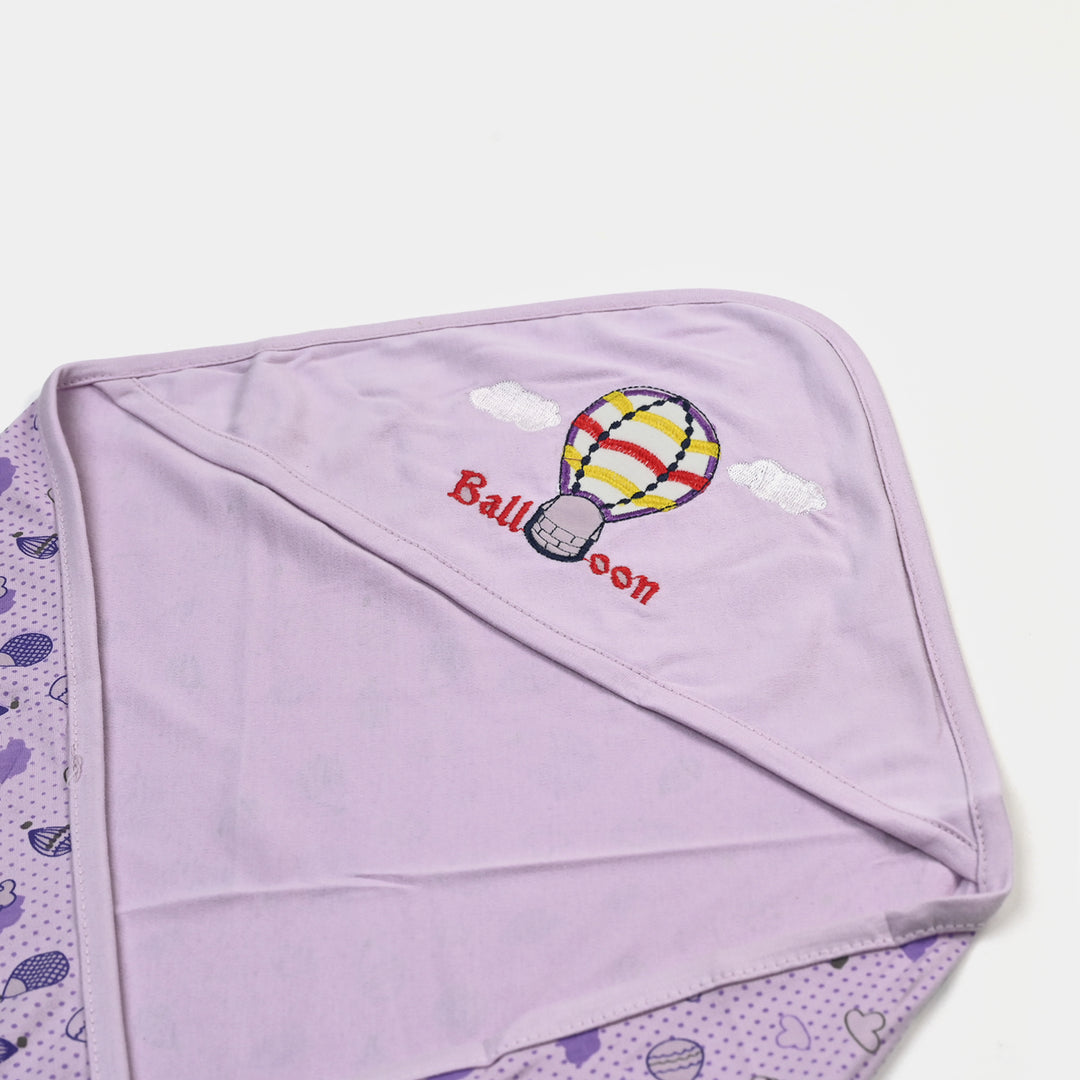 BABY WRAPPING SHEET | D.PURPLE BALLOON H053