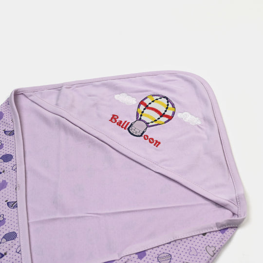 BABY WRAPPING SHEET | D.PURPLE BALLOON H053