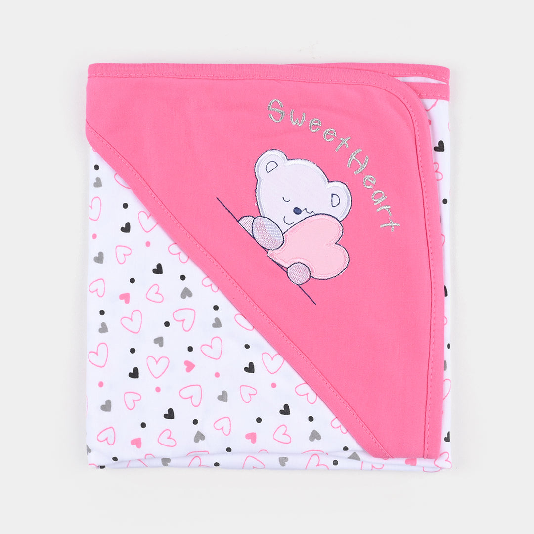 BABY WRAPPING SHEET | PINK HEART H053