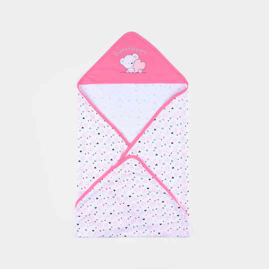 BABY WRAPPING SHEET | PINK HEART H053