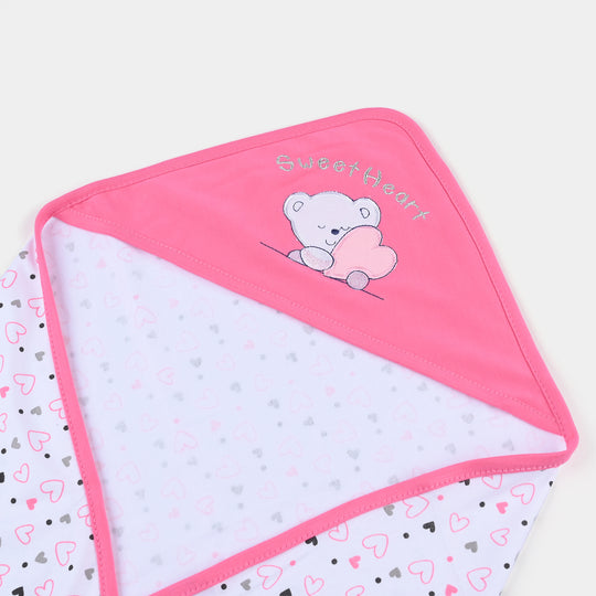 BABY WRAPPING SHEET | PINK HEART H053