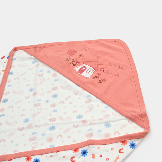 BABY WRAPPING SHEET | PEACH FLOWER H053