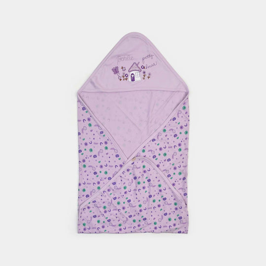 BABY WRAPPING SHEET | D.PURPLE FLOWER H053