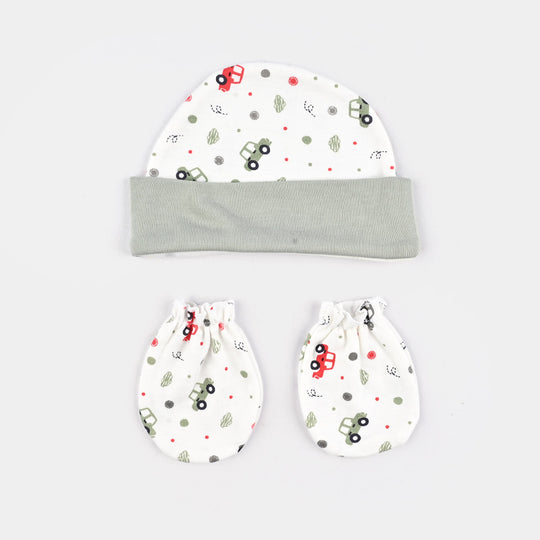 Baby Swaddle with Cap & Mittens Set