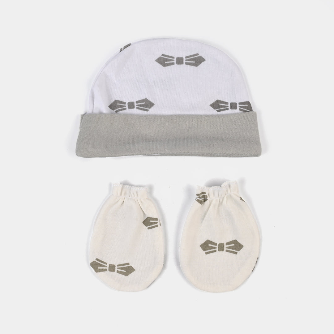Baby Swaddle with Cap & Mittens Set