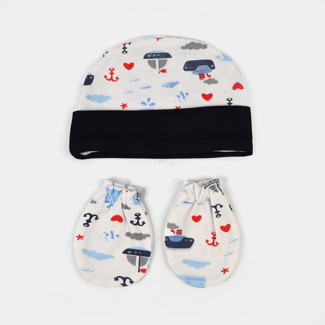 Baby Swaddle with Cap & Mittens Set
