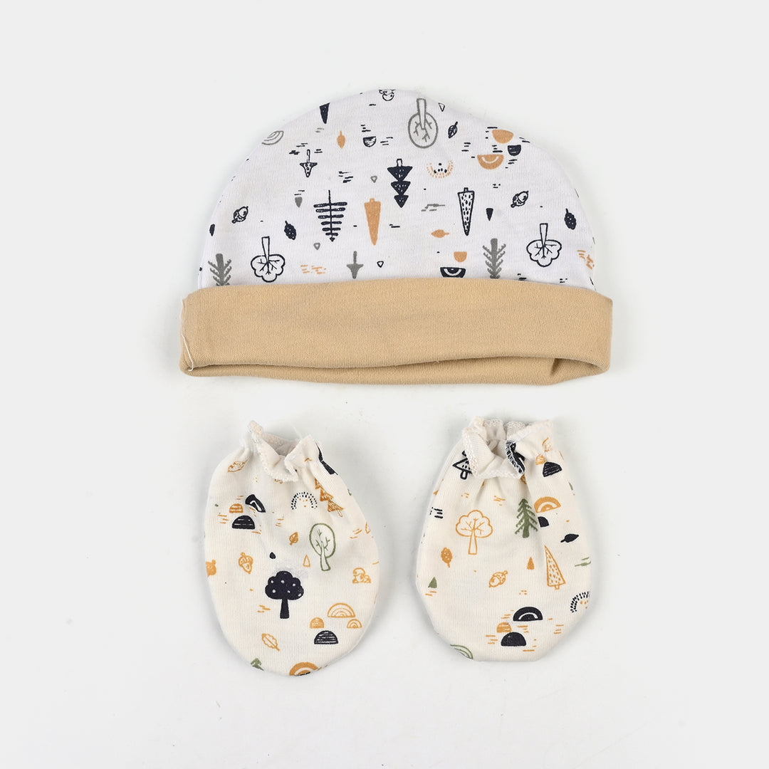 Baby Swaddle with Cap & Mittens Set