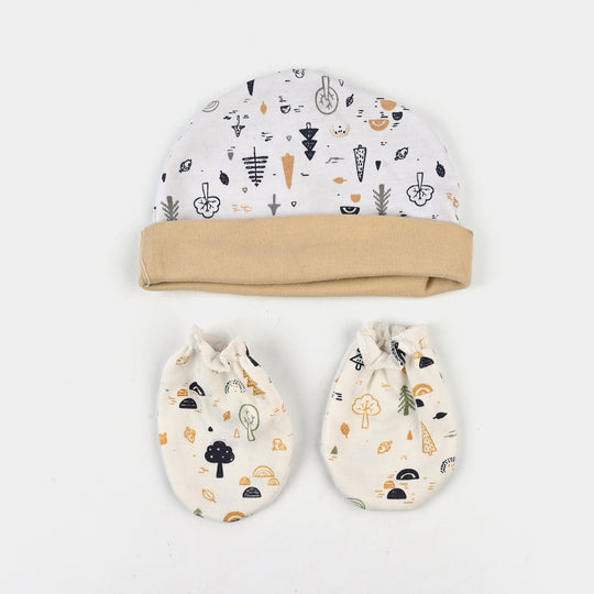 Baby Swaddle with Cap & Mittens Set