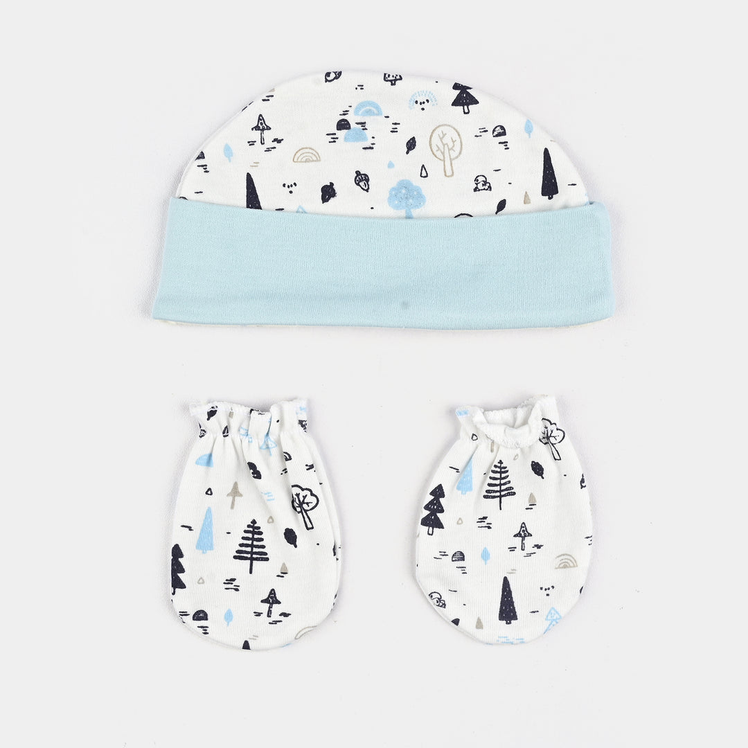 Baby Swaddle with Cap & Mittens Set
