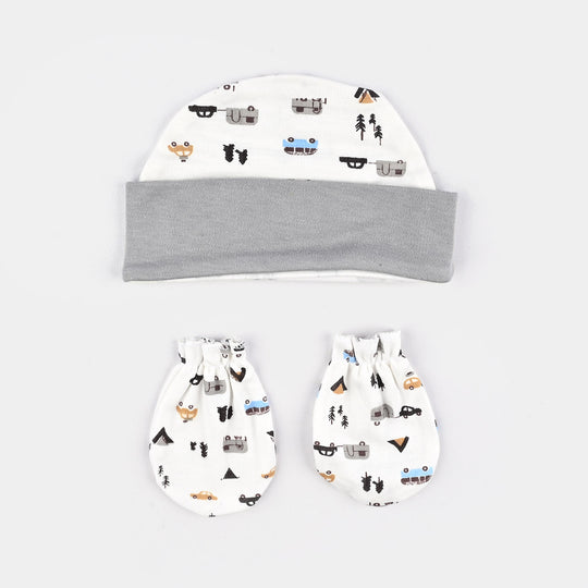 Baby Swaddle with Cap & Mittens Set