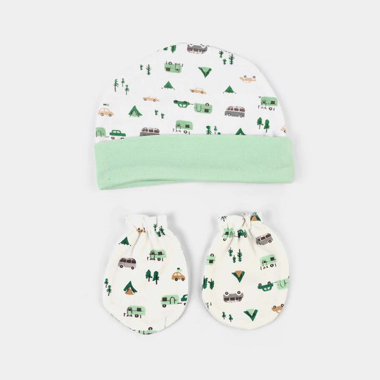 Baby Swaddle with Cap & Mittens Set