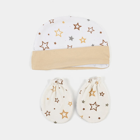 Baby Swaddle with Cap & Mittens Set