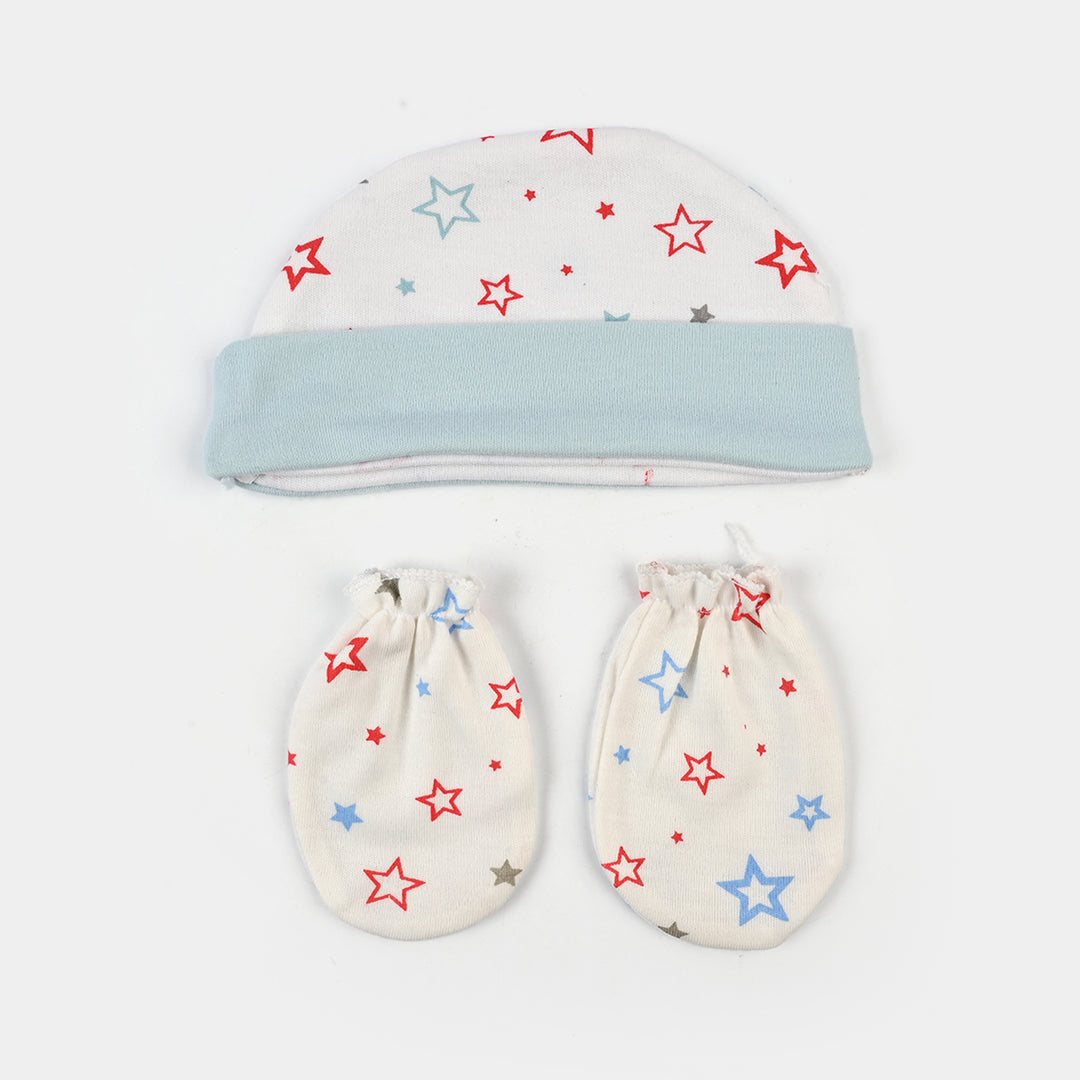 Baby Swaddle with Cap & Mittens Set