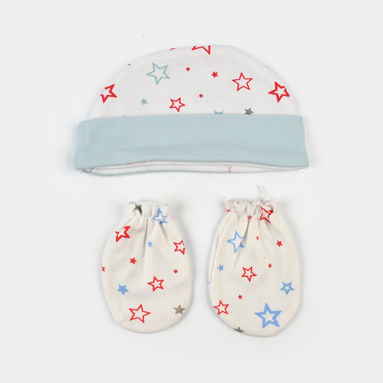 Baby Swaddle with Cap & Mittens Set