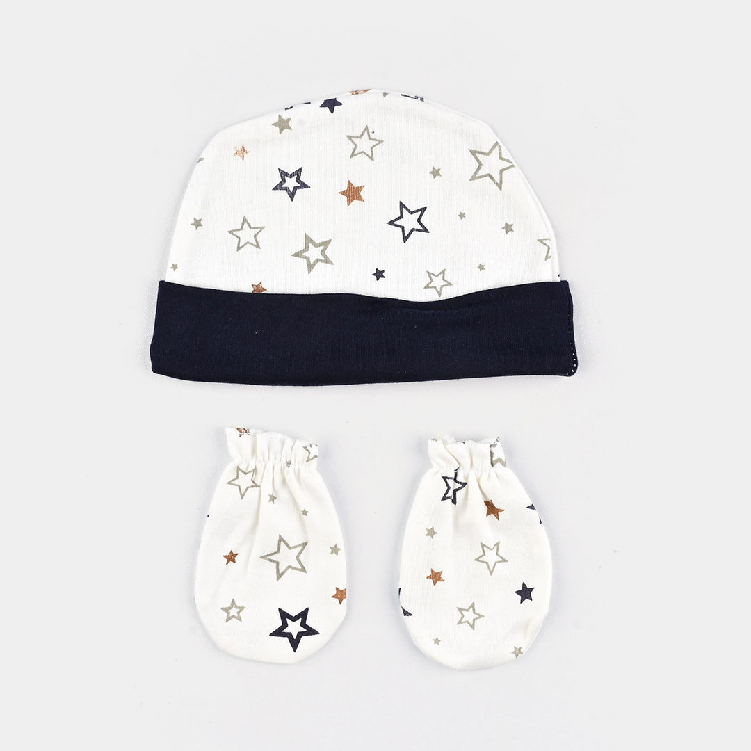 Baby Swaddle with Cap & Mittens Set