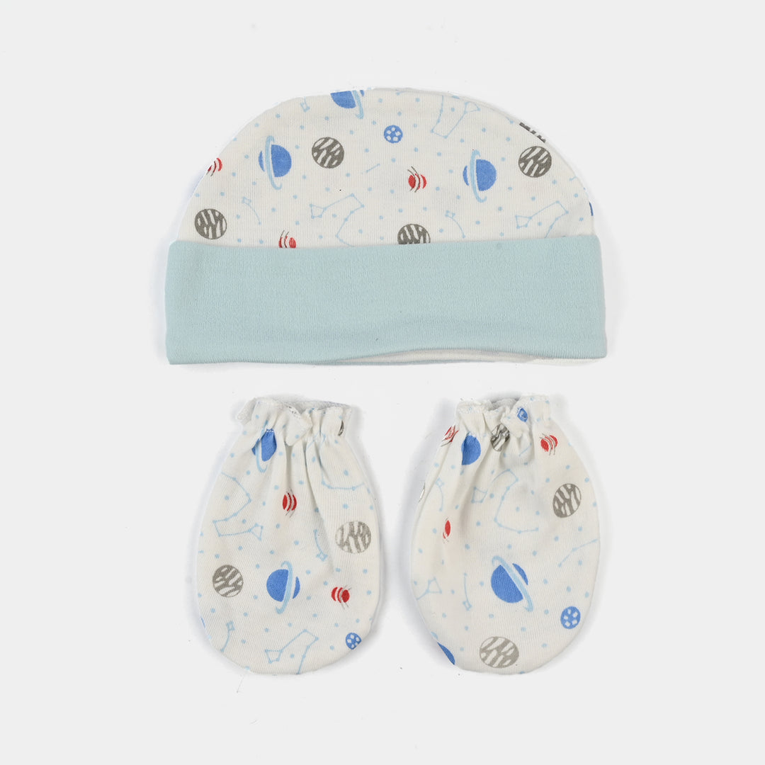 Baby Swaddle with Cap & Mittens Set
