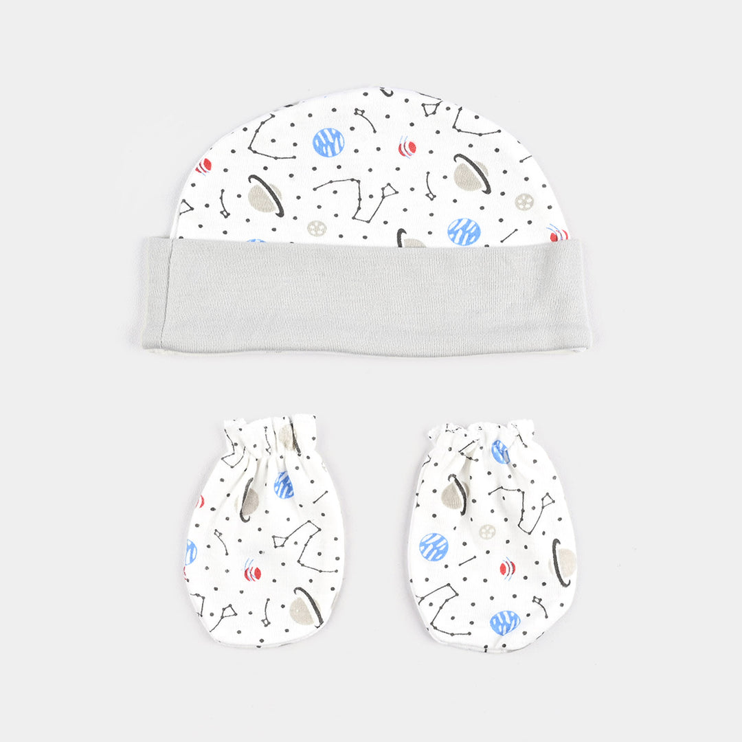 Baby Swaddle with Cap & Mittens Set