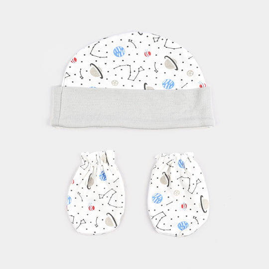 Baby Swaddle with Cap & Mittens Set