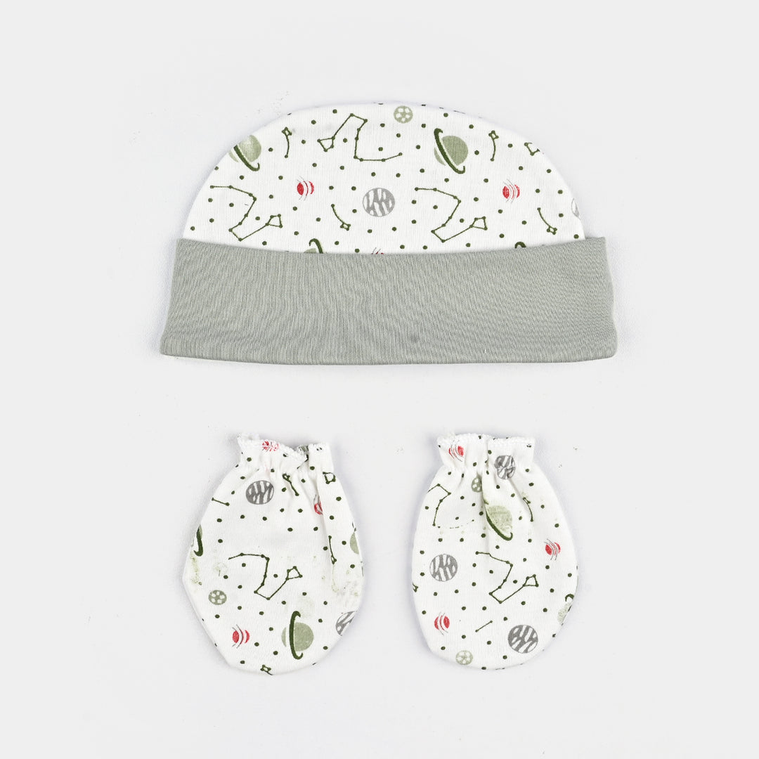 Baby Swaddle with Cap & Mittens Set