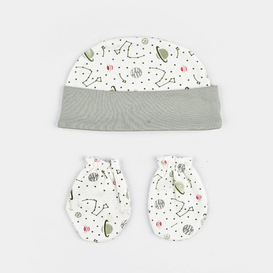 Baby Swaddle with Cap & Mittens Set