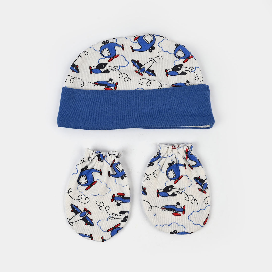 Baby Swaddle with Cap & Mittens Set