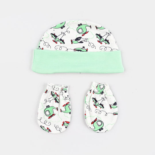 Baby Swaddle with Cap & Mittens Set