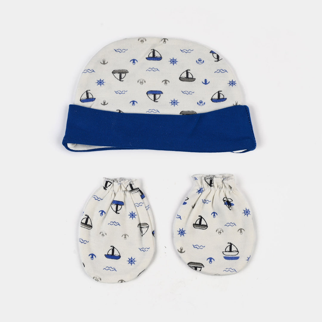 Baby Swaddle with Cap & Mittens Set