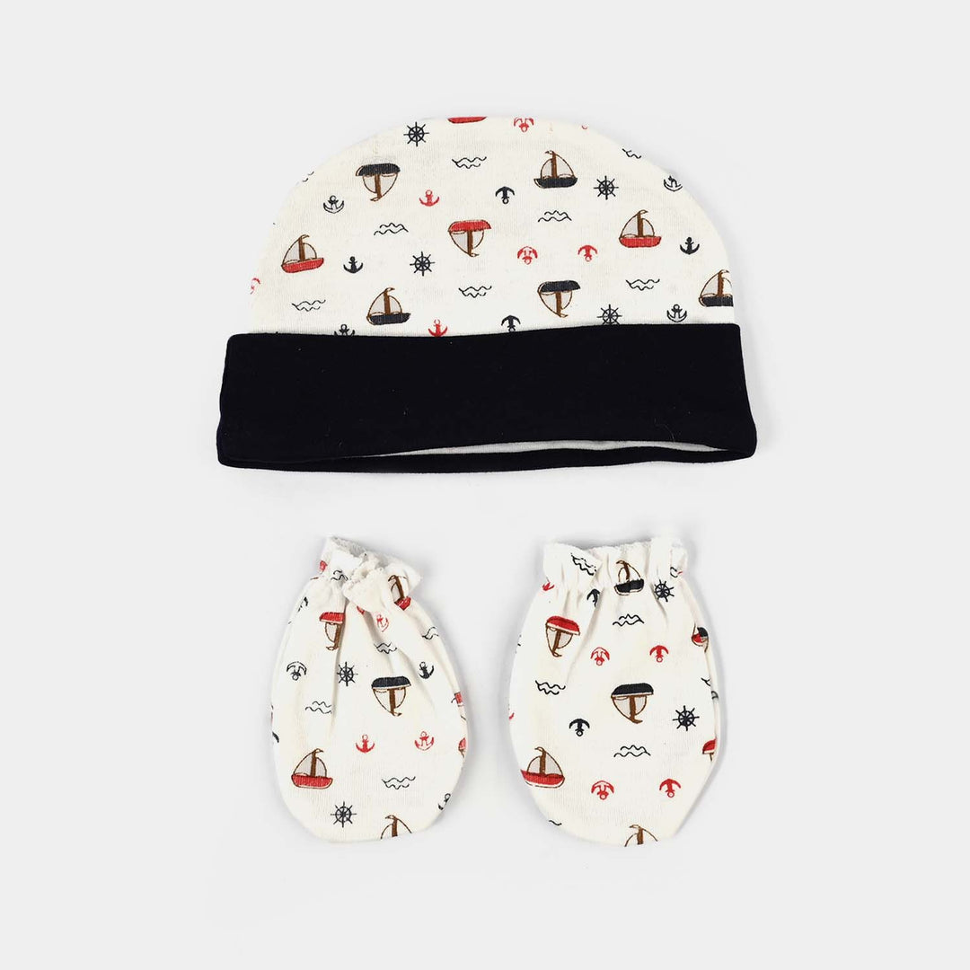 Baby Swaddle with Cap & Mittens Set