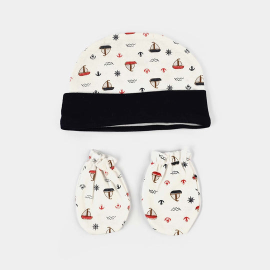Baby Swaddle with Cap & Mittens Set