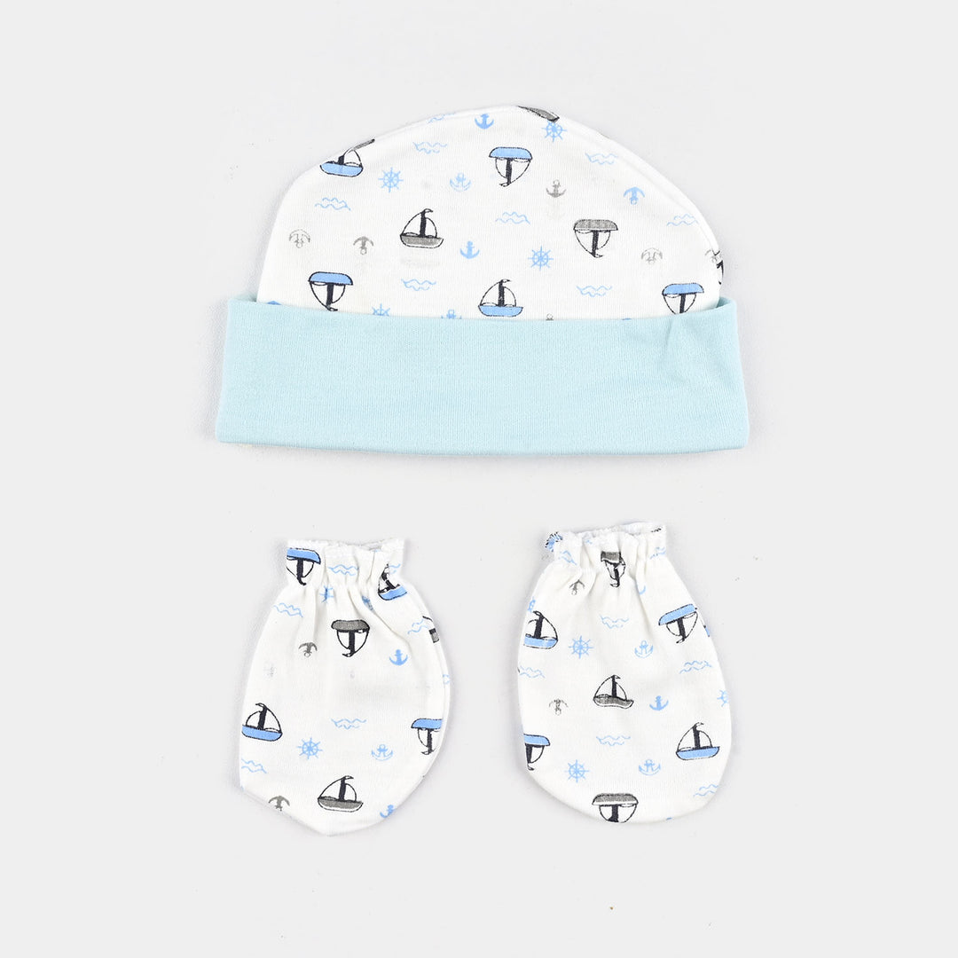 Baby Swaddle with Cap & Mittens Set