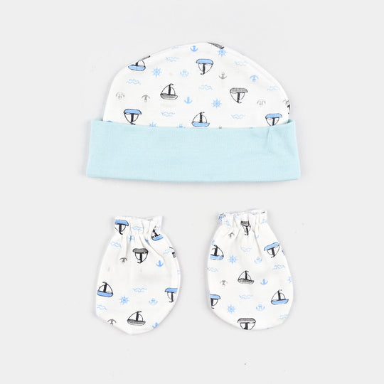 Baby Swaddle with Cap & Mittens Set