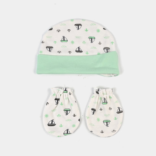 Baby Swaddle with Cap & Mittens Set